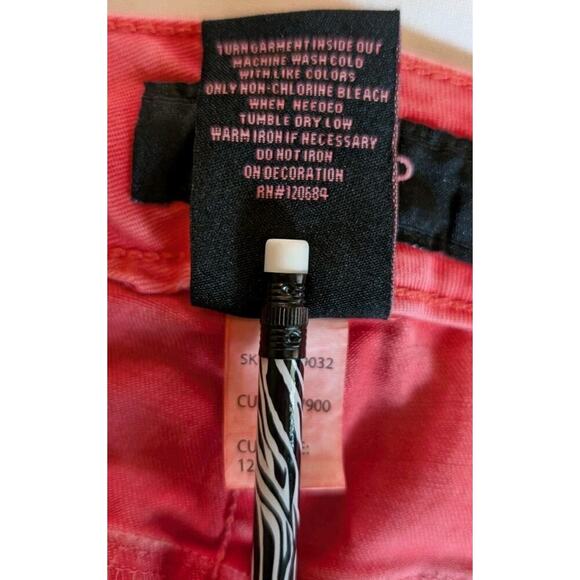 Torrid Womens Stiletto Ankle Zip Jeans 18 Red Poppy Mid Rise Denim Stretch - Picture 6 of 9